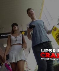 Young girl walks and talks with friend